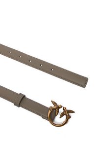 Pinko - PINKO Pasek Damski Love Berry H2 Belt AI 25-26 PLT01 100143 A0F1 Szary. Kolor: szary. Materiał: skóra