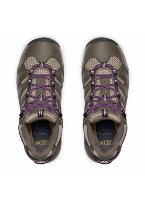 keen - Keen Trekkingi Koven Mid Wp Bungee 1024027 Brązowy. Kolor: brązowy. Materiał: nubuk, skóra