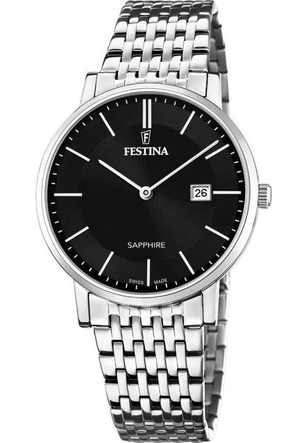 Zegarek Festina Zegarek męski Festina F20018-3 srebrny. Kolor: srebrny