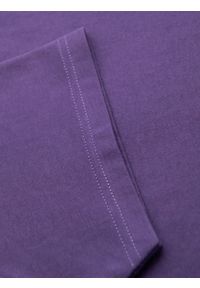 Ombre Clothing - Męski klasyczny bawełniany T-shirt BASIC - fioletowy V13. Okazja: na co dzień. Kolor: fioletowy. Materiał: bawełna. Styl: klasyczny #9