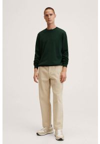 Mango Man - Sweter TEN. Okazja: na co dzień. Kolor: zielony. Materiał: dzianina. Długość rękawa: długi rękaw. Długość: długie. Styl: casual