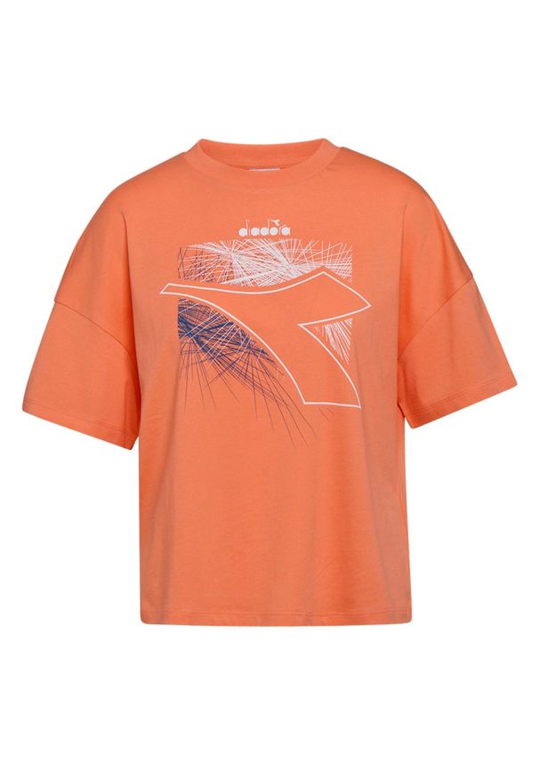 Diadora - Koszulka damska DIADORA L. T-SHIRT SS LOGO FLARE. Kolor: pomarańczowy