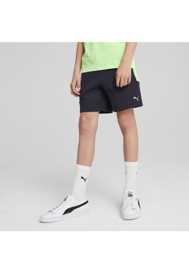 Puma - Męskie szorty Evostripe PUMA New Navy Blue. Kolor: niebieski. Długość: krótkie. Sezon: lato