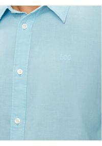 Lee Koszula Patch 112349050 Niebieski Regular Fit. Kolor: niebieski. Materiał: len, bawełna #3