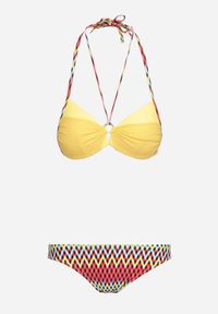 Renee - Żółte Bikini Push Up z Figami w Mozaikowy WzórMalandra. Kolor: żółty