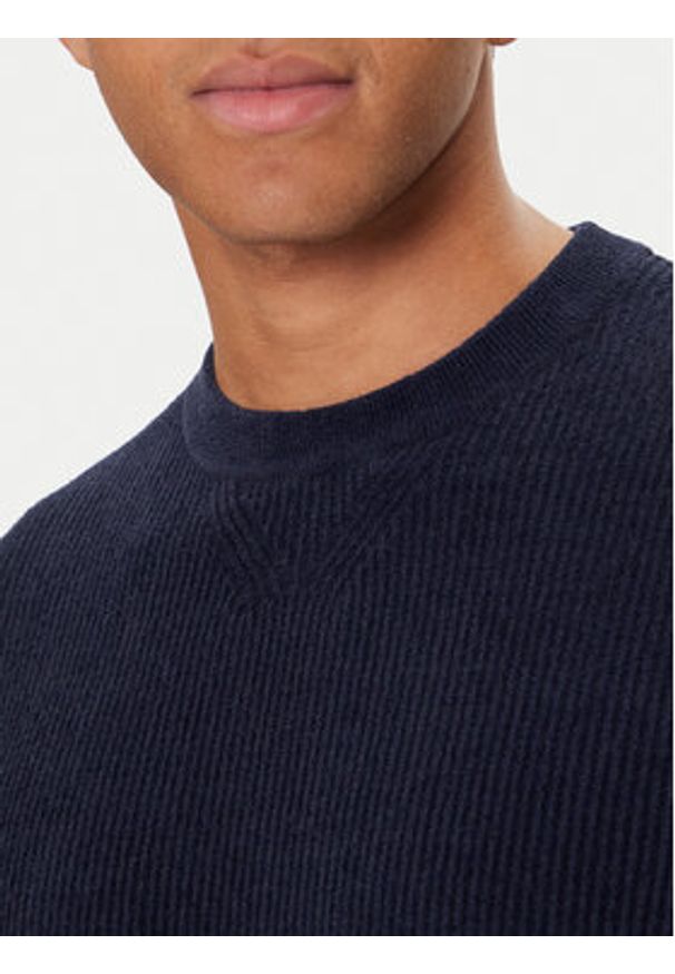 BOSS Sweter P-Horso 50549989 Granatowy Regular Fit. Kolor: niebieski. Materiał: syntetyk