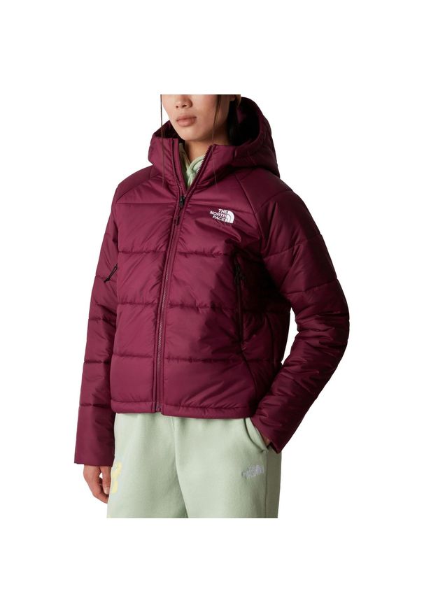 Kurtka przejściowa damska The North Face Hyalite Synthetic. Kolor: czerwony. Materiał: tkanina, skóra. Sport: turystyka piesza