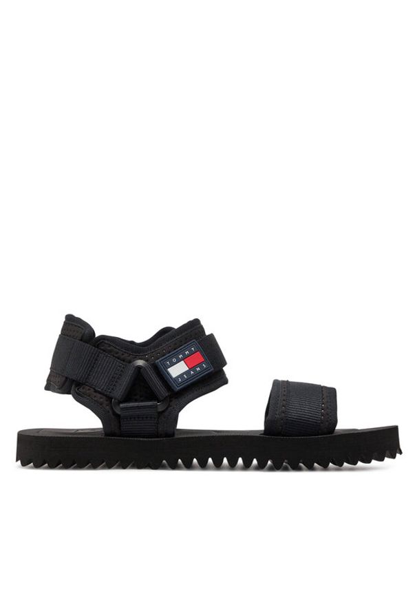 Tommy Jeans Sandały Tjm Sandal Luxe EM0EM01387 Czarny. Kolor: czarny. Materiał: materiał