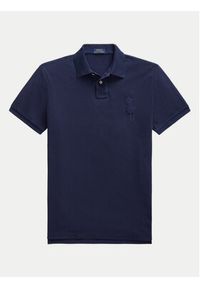 Polo Ralph Lauren Polo 710938137006 Granatowy Slim Fit. Typ kołnierza: polo. Kolor: niebieski. Materiał: bawełna #3