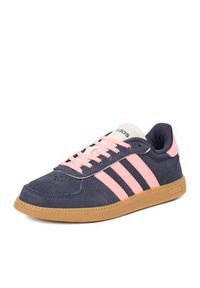 Adidas - adidas Sneakersy BREAKNET SLEEK IH5467 Czarny. Kolor: czarny. Materiał: zamsz, skóra