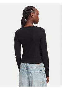 Guess Jeans Bluzka W6YP03 K3647 Czarny Slim Fit. Kolor: czarny. Materiał: bawełna #4