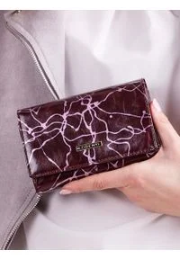 LORENTI - Skórzany portfel damski fioletowy Lorenti 76112. Kolor: fioletowy. Materiał: skóra #1