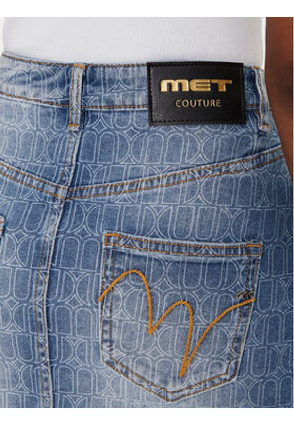 MET Spódnica jeansowa M10 127GNB Niebieski Regular Fit. Kolor: niebieski. Materiał: bawełna