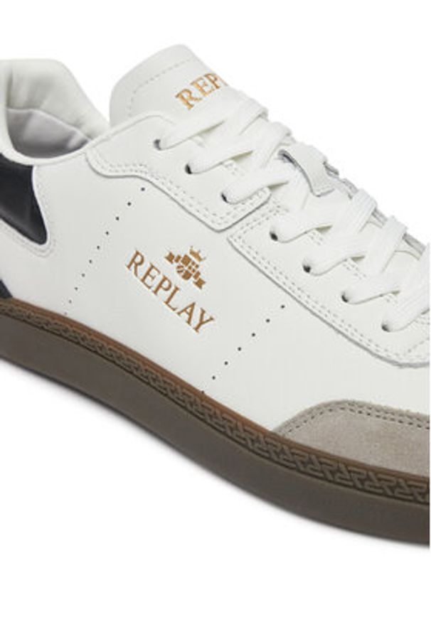 Replay - REPLAY Sneakersy GMSD7 .000.C0002L Biały. Kolor: biały. Materiał: skóra