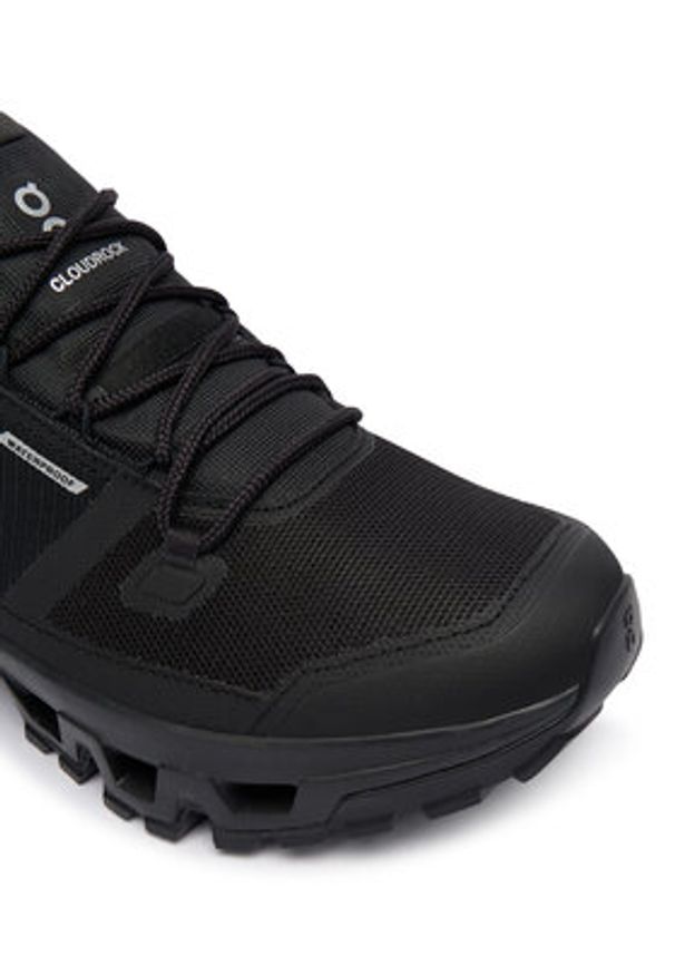 On Trekkingi Cloudrock Low Wp 3MF10251043 Czarny. Kolor: czarny. Materiał: materiał. Sport: turystyka piesza
