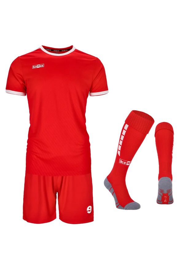 KEEZA - Komplet piłkarski Keeza Victoria dla dzieci. Kolor: czerwony. Sport: piłka nożna