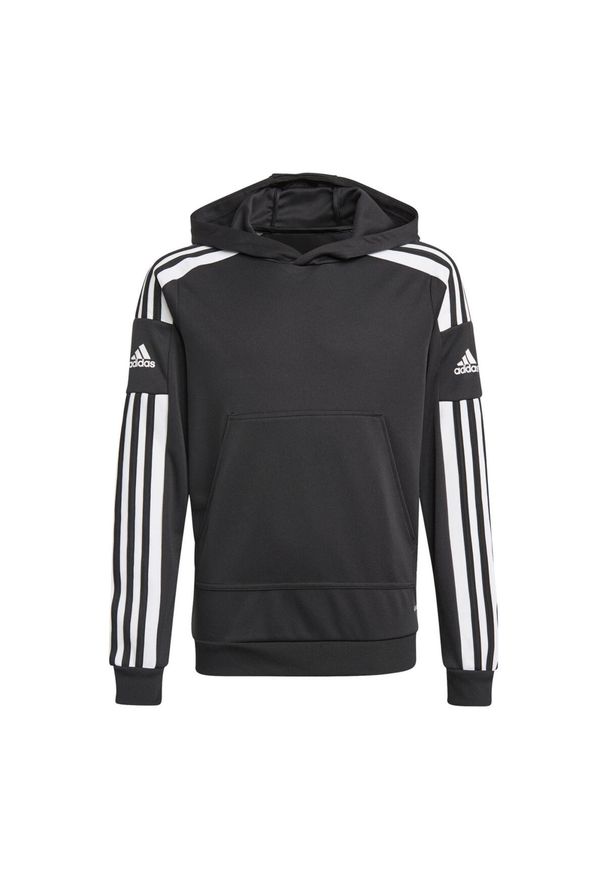 Adidas - Bluza dla dzieci adidas Squadra 21 Hoody Youth czarna GK9544. Kolor: czarny, biały, wielokolorowy