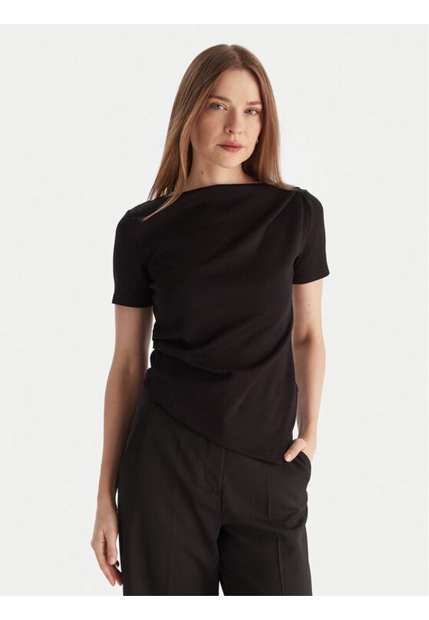 Vero Moda Bluzka Nelli 10335687 Czarny Regular Fit. Kolor: czarny. Materiał: wiskoza, syntetyk