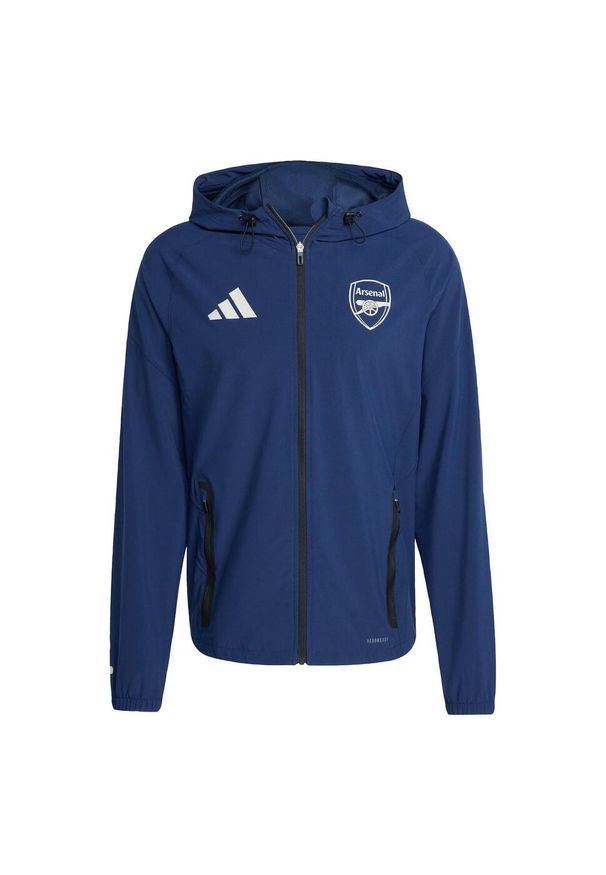 Adidas - Bluza Arsenal Tiro 25 Competition Vis Tech Travel. Kolor: niebieski. Materiał: dresówka. Sport: piłka nożna
