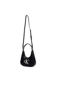Calvin Klein Torebka Bold Ck Small Crescent LV04F3561G Czarny. Kolor: czarny. Materiał: skórzane #5