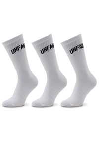 Unfair Athletics Zestaw 3 par wysokich skarpet unisex Curved UNFR22-165 Biały. Kolor: biały. Materiał: materiał, bawełna