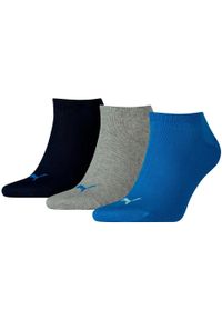 Skarpety Puma Unisex Sneaker Plain 3P. Kolor: niebieski, wielokolorowy, turkusowy