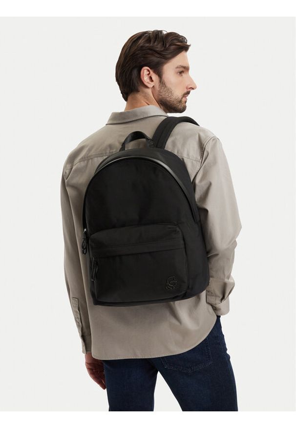 Karl Lagerfeld - KARL LAGERFELD Plecak A4M30190 Czarny. Kolor: czarny. Materiał: materiał