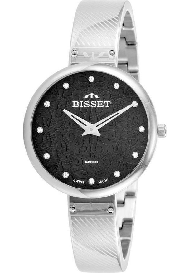 Zegarek Bisset Zegarek damski Bisset BSBF20SIBX03BX CYRKONIE srebrny. Kolor: srebrny