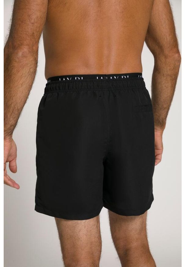 JAY-PI - Męska Spodenki kąpielowe moda plażowa elastyczny pas. Kolekcja: plus size. Kolor: czarny. Materiał: poliester, materiał