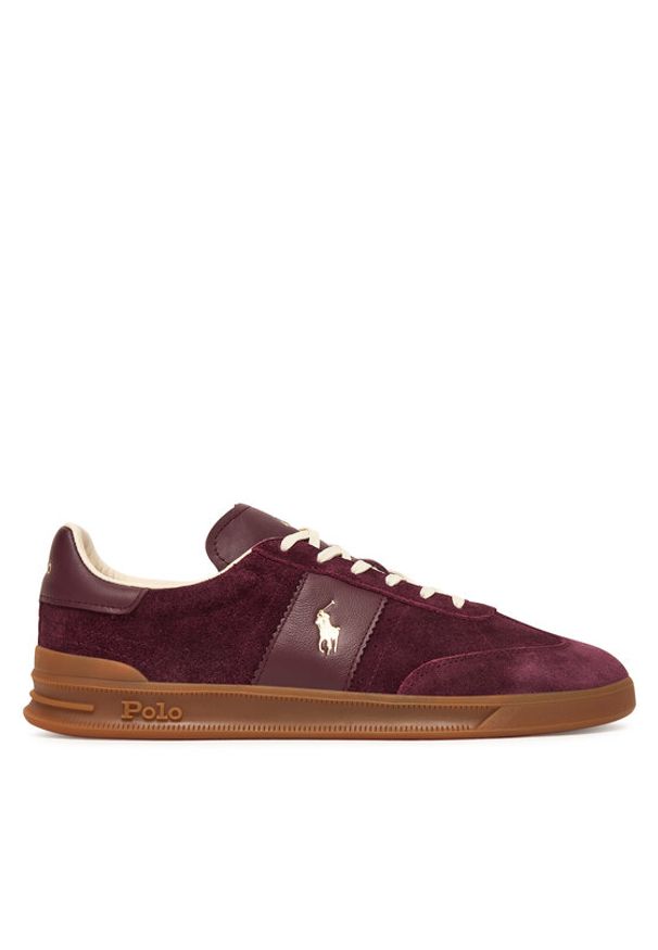 Polo Ralph Lauren Sneakersy 809973707003 Bordowy. Kolor: czerwony. Materiał: zamsz, skóra