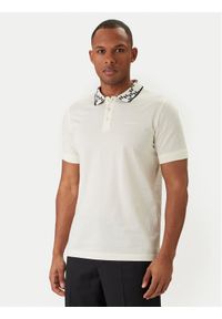 Karl Lagerfeld - KARL LAGERFELD Polo 745010 562200 Écru Regular Fit. Typ kołnierza: polo. Kolor: kremowy. Materiał: bawełna #1