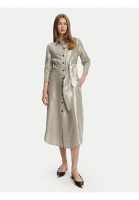 Marella Sukienka letnia Talpa 2513221134 Szary Regular Fit. Kolor: szary. Materiał: len. Sezon: lato