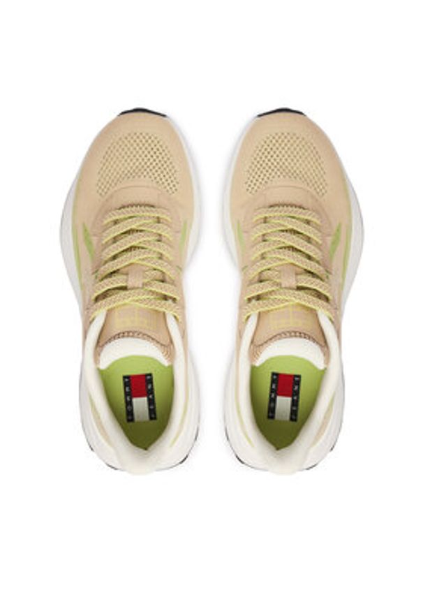 Tommy Jeans Sneakersy Tjw Sporty Knit Runner EN02962 Biały. Kolor: biały. Materiał: materiał