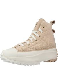 Converse - Buty CONVERSE RUN STAR HIKE PLATFORM SHERPA Nago. Kolor: beżowy. Materiał: tkanina, skóra. Obcas: na platformie