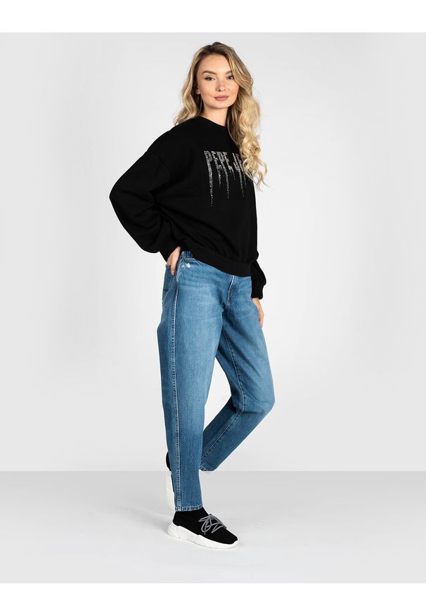 Pepe Jeans Jeansy "Baloon Fit Rachel". Stan: podwyższony. Materiał: denim. Wzór: aplikacja