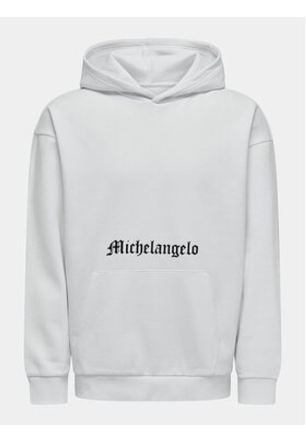 Only & Sons Bluza Apoh 22028208 Biały Relaxed Fit. Kolor: biały. Materiał: syntetyk, bawełna