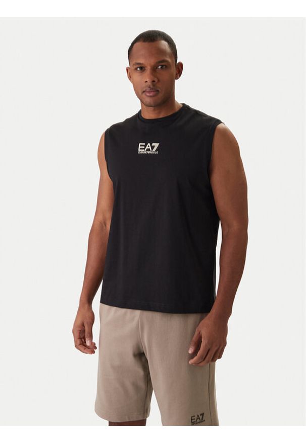 EA7 Emporio Armani Tank top 7M001405 AF22264 UC001 Czarny Regular Fit. Kolor: czarny. Materiał: bawełna