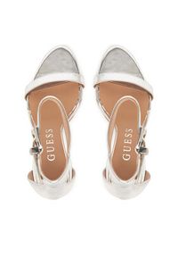 Guess Sandały FLPINS LEL03 Srebrny. Kolor: srebrny. Materiał: skóra #2