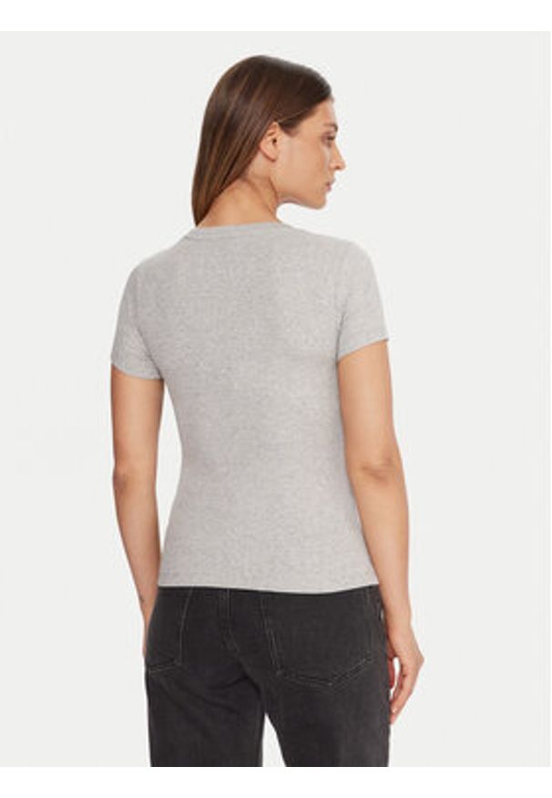 Guess Jeans T-Shirt W5BP45 KA0H1 Szary Slim Fit. Kolor: szary. Materiał: bawełna