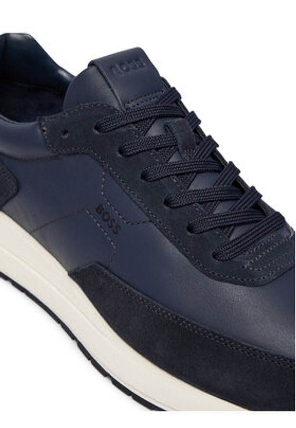 BOSS Sneakersy Vinston 50557837 Granatowy. Kolor: niebieski. Materiał: skóra