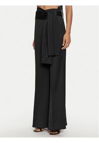 ACCESS FASHION Spodnie materiałowe 44-5104-202 Czarny Flare Fit. Kolor: czarny. Materiał: syntetyk #1