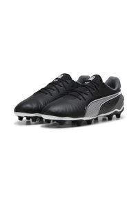 Puma - Buty piłkarskie dziecięce PUMA King Match FG/AG Jr. Kolor: biały, wielokolorowy, czarny, szary. Sport: piłka nożna