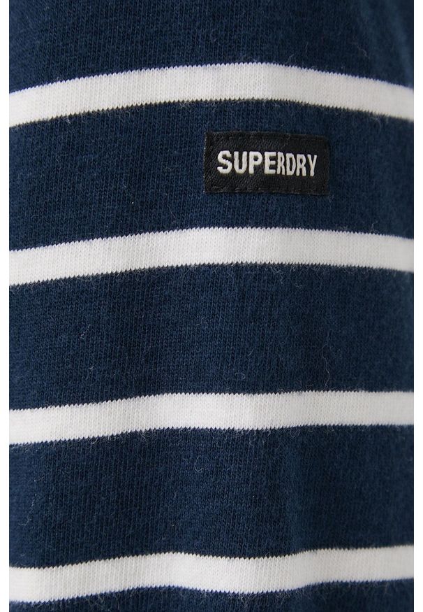 Superdry - Longsleeve bawełniany. Okazja: na co dzień. Kolor: czarny. Materiał: bawełna. Długość rękawa: długi rękaw. Styl: casual
