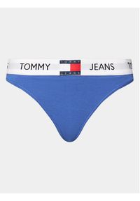 Tommy Jeans Stringi UW0UW04956 Niebieski. Kolor: niebieski. Materiał: bawełna