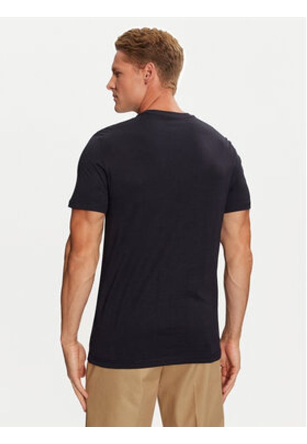 Guess T-Shirt M4BI44 I3Z14 Granatowy Slim Fit. Kolor: niebieski. Materiał: bawełna
