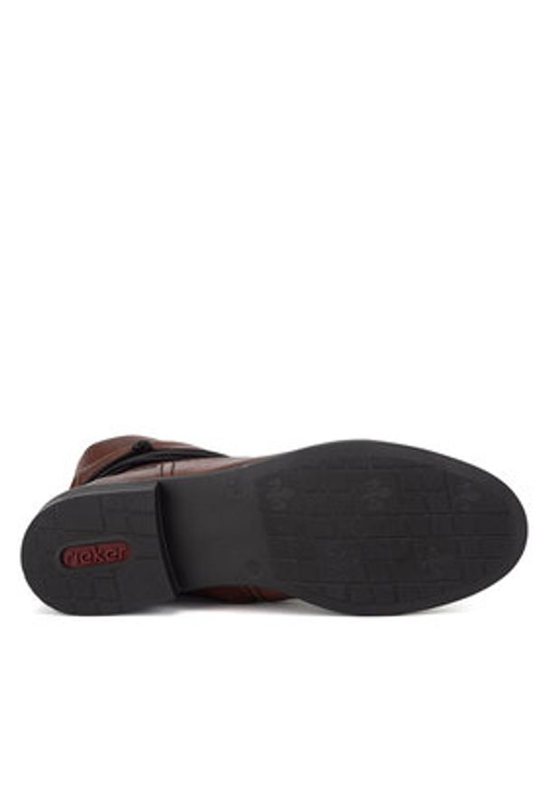 Rieker Botki 73691-25 Brązowy. Kolor: brązowy. Materiał: skóra