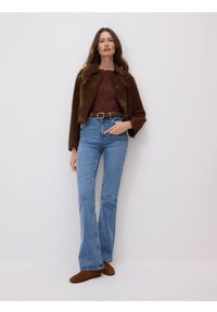 Reserved - Jeansy flare bootcut - niebieski. Kolor: niebieski