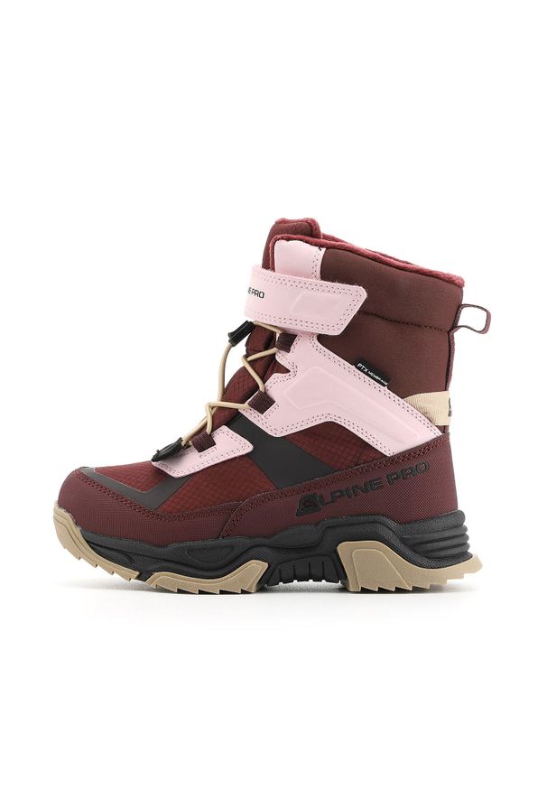 ALPINE PRO - Buty dziecięce zimowe ocieplane wodoodporne Alpine Pro Nero. Kolor: fioletowy. Materiał: polar. Sezon: zima