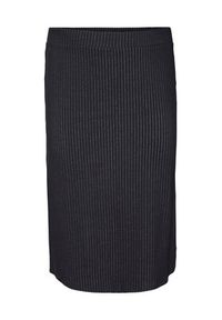 Vero Moda Curve Spódnica midi 10294911 Czarny Regular Fit. Kolor: czarny. Materiał: bawełna #3