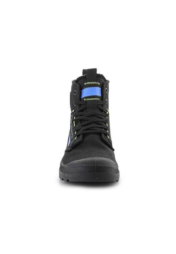 Buty do chodzenia unisex Palladium Pampa HI Recraft. Wysokość cholewki: za kostkę. Zapięcie: sznurówki. Kolor: czarny. Materiał: materiał, syntetyk, tkanina. Szerokość cholewki: normalna. Sport: turystyka piesza